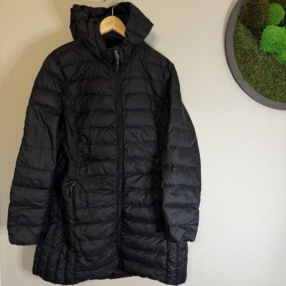 Heatkeeper black puffer packable zip front detachable hooded Parka Size XL - Picture 1 of 10